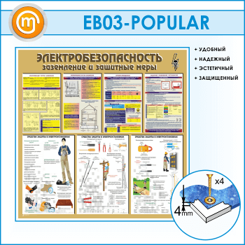 Стенд «Электробезопасность. Заземление и защитные меры» (EB-03-POPULAR)