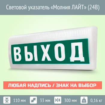Световой указатель Молния ЛАЙТ (24В)