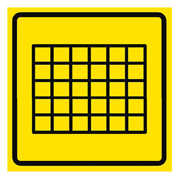 Визуальная пиктограмма «Табло», ДС60 (полистирол 3 мм, 200х200 мм)