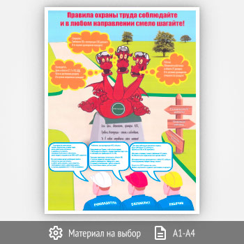 Плакат «Правила охраны труда на опасных производственных объектах (ОПО)» (ЭР-02, 1 лист)