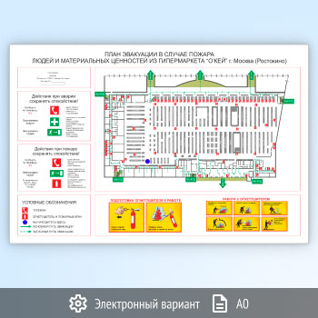 План эвакуации в электронном варианте (А0 формат)